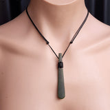 NZ Greenstone Pounamu Toki Pendant Necklace (N178)