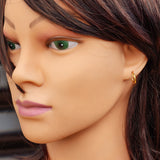 12mm Solid 925 Sterling Silver Gold Sleeper Hoop Earrings