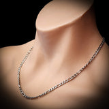 4.5mm Solid Stainless Steel Figaro Chain Necklace