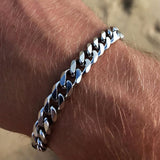 6mm Flat Stainless Steel Chain Bracelet