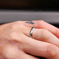 (Q) Solid 925 Sterling Silver Koru Band Ring