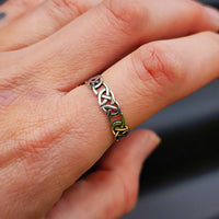 Solid 925 Sterling Silver 5.8mm Celtic Band Ring