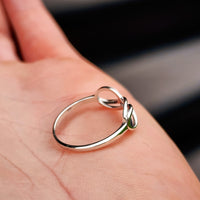 Solid 925 Sterling Silver Double Infinity Ring