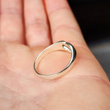 Solid 925 Sterling Silver Irregular Heart Ring