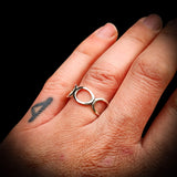 Solid 925 Sterling Silver Wide Irregular Hole Ring