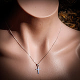 Solid 925 Sterling Silver Cross Pendant Necklace