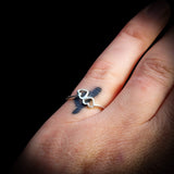 Solid 925 Sterling Silver Double Heart Ring