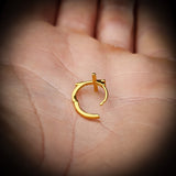 Solid 925 Sterling Silver Gold Cross Hoop Earrings