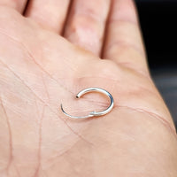 3x Sets of Solid 925 Sterling Silver Round Hoop Sleeper Earrings