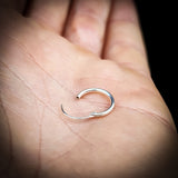 3x Sets of Solid 925 Sterling Silver Round Hoop Sleeper Earrings