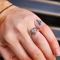 Solid 925 Sterling Silver Koru Heart Ring
