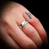 (T) Solid 925 Sterling Silver Mountains Band Ring