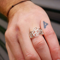 (R) Solid 925 Sterling Silver Multi Koru Ring