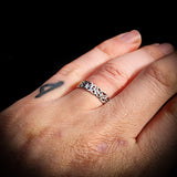 (O) Solid 925 Sterling Silver Trinity Knot Celtic Band Ring