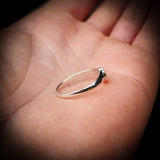 Solid 925 Sterling Silver & Natural Turquoise 6mm Heart Ring