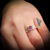 Solid 925 Sterling Silver & Natural Amethyst Celtic Knot Ring