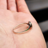 Solid 925 Oxidized Sterling Silver & Natural Irregular Tiger Eye Ring