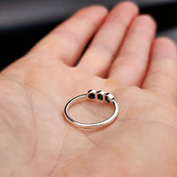 Solid 925 Sterling Silver & Moonstone, Turquoise, Tiger Eye Ring