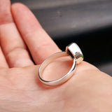 (R) Solid 925 Sterling Silver & Natural Australian Opal Irregular Handmade Ring
