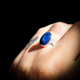 (R) Solid 925 Sterling Silver & Natural Kyanite Handmade Ring