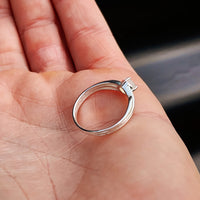 Solid 925 Sterling Silver & Natural Moonstone Spiral Cage Ring
