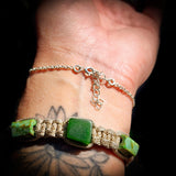 Solid 925 Sterling Silver & Raw Natural Amethyst Chain Bracelet