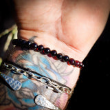 Polished Cherry Baltic Amber Elastic Bracelet