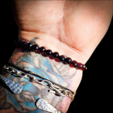 Polished Cherry Baltic Amber Elastic Bracelet