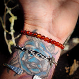 Polished Cognac Baltic Amber Elastic Bracelet