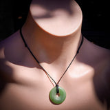 30mm Natural Aventurine Donut Pendant Necklace