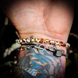 Mosaic Baltic Amber Elastic Bracelet