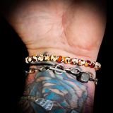 Mosaic Baltic Amber Elastic Bracelet