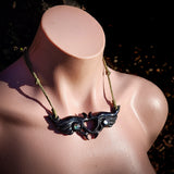 Pekapeka Black Bone Carving Pendant Necklace - NZ Maori Inspired