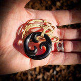 Triple Koru Bone Carving Pendant Necklace - NZ Maori Inspired