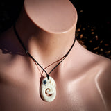 Manaia Koru Bone Carving Pendant Necklace - NZ Maori Inspired