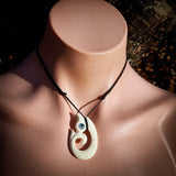 Manaia Koru Bone Carving Pendant Necklace - NZ Maori Inspired