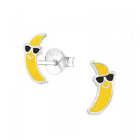 925 Sterling Silver Cool Banana Stud Earrings