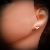 Childrens 925 Sterling Silver Cute Turtle Stud Earrings