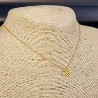 Childrens 925 Solid Sterling Silver Gold Heart & Paw Print Necklace