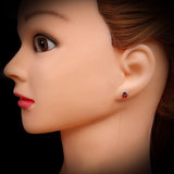 Childrens 925 Sterling Silver Ladybug Stud Earrings