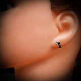 Childrens 925 Sterling Silver Orca Stud Earrings