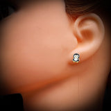 Childrens 925 Sterling Silver Penguin Stud Earrings