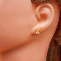 925 Sterling Silver Tiger Stud Earrings