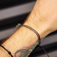 Greenstone Cube Double Strand Bracelet