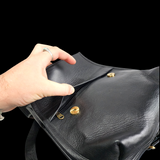 Genuine Leather Backpack - Black