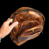 Genuine Leather Backpack - Vintage Brown