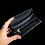 Genuine Leather Clutch Purse - Black