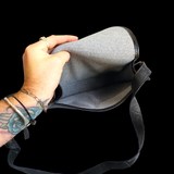 Genuine Leather Shoulder Hand Bag - Black