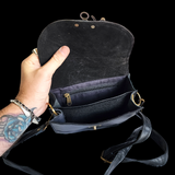 Genuine Leather Hand bag - Black