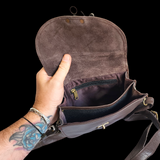 Genuine Leather Hand bag - Brown